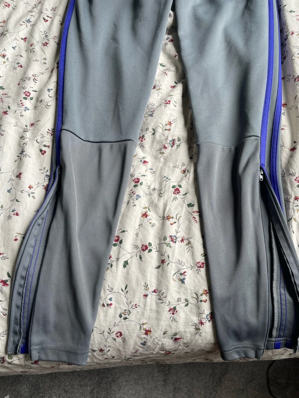 adidas Gray Track Pants with Purple Accents - Picture 2 of 4